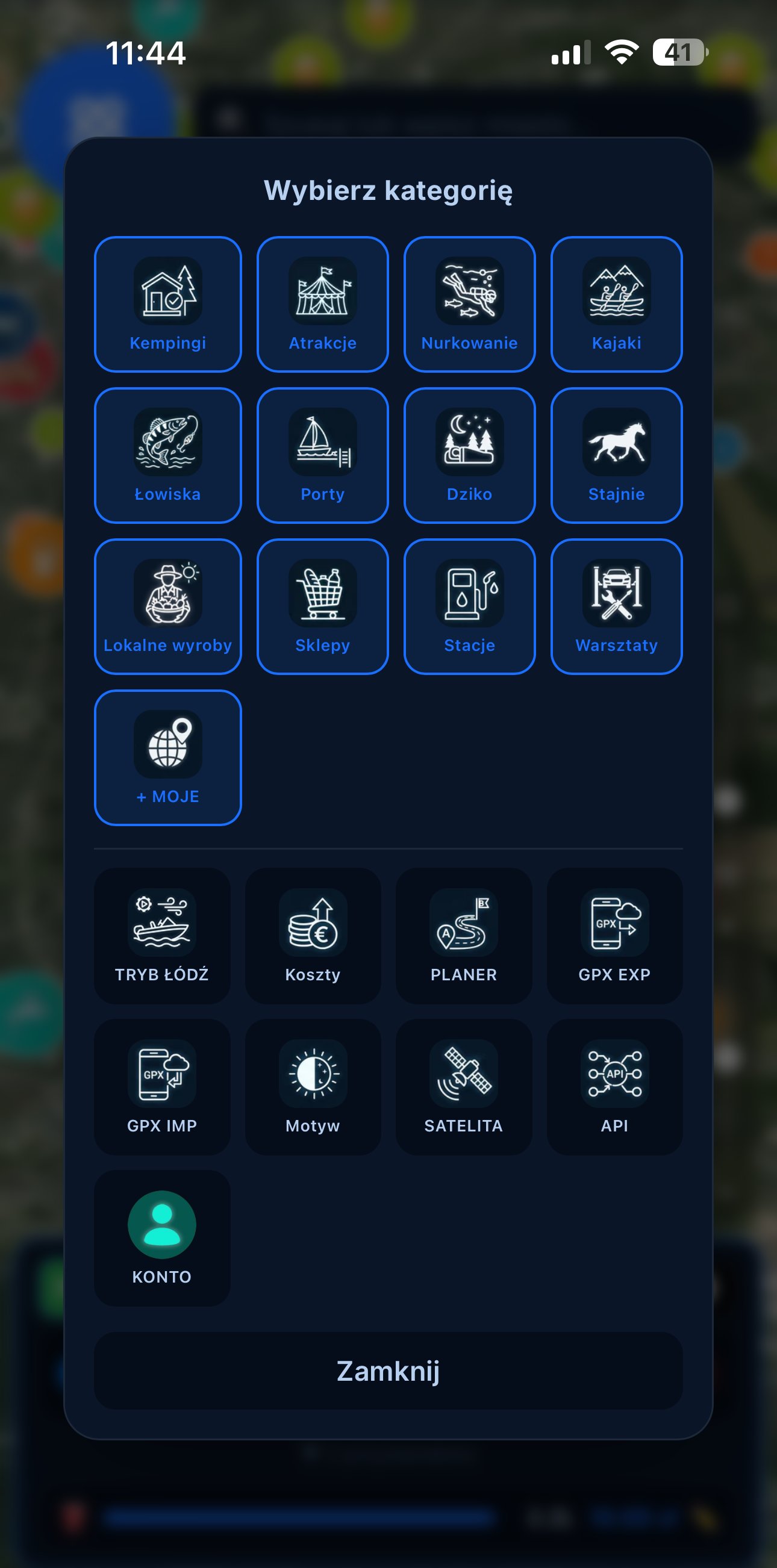 Menu kategorii
